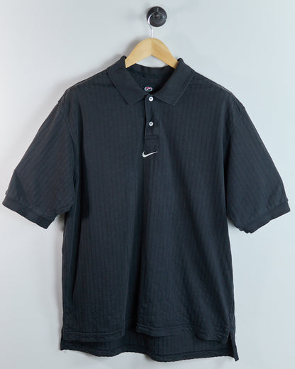 90s Nike Golf Yin Yang logo Charcoal/Black Polo (XL)