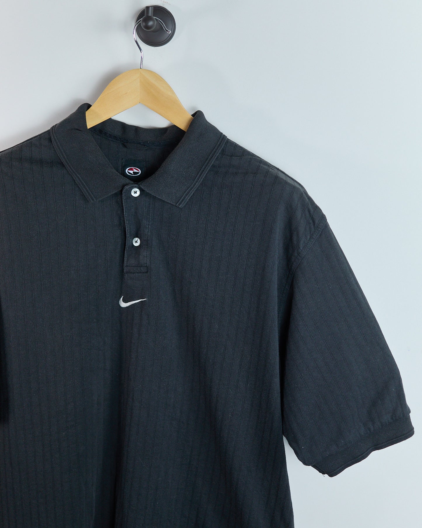 90s Nike Golf Yin Yang logo Charcoal/Black Polo (XL)