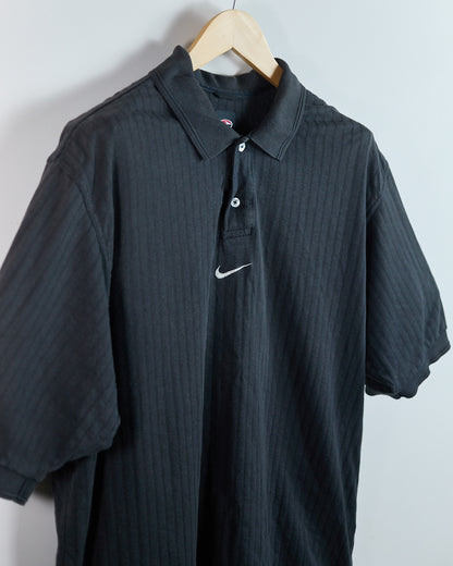 90s Nike Golf Yin Yang logo Charcoal/Black Polo (XL)