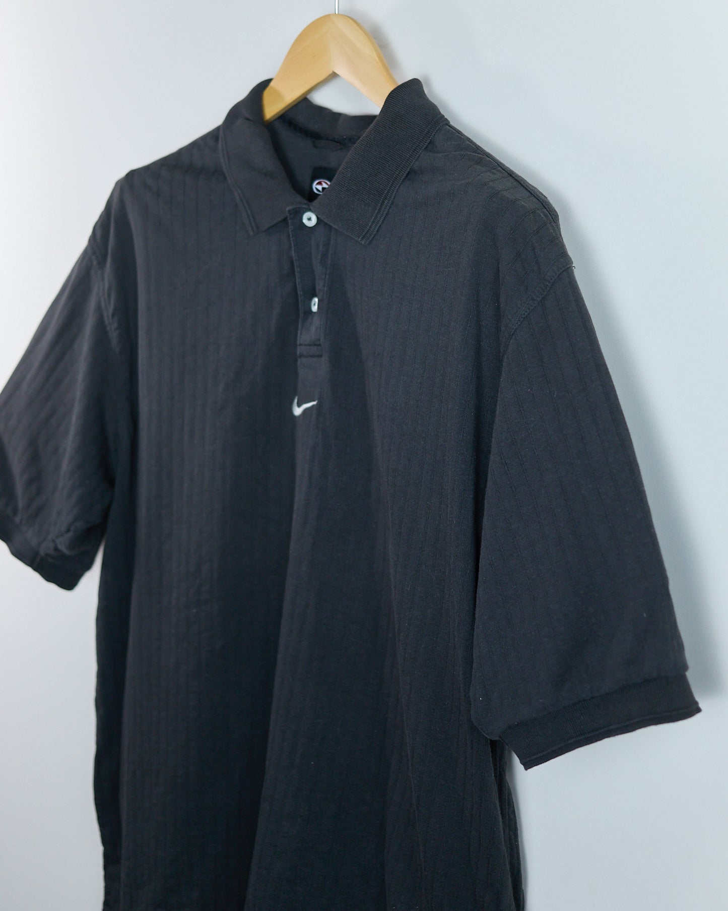 90s Nike Golf Yin Yang logo Charcoal/Black Polo (XL)