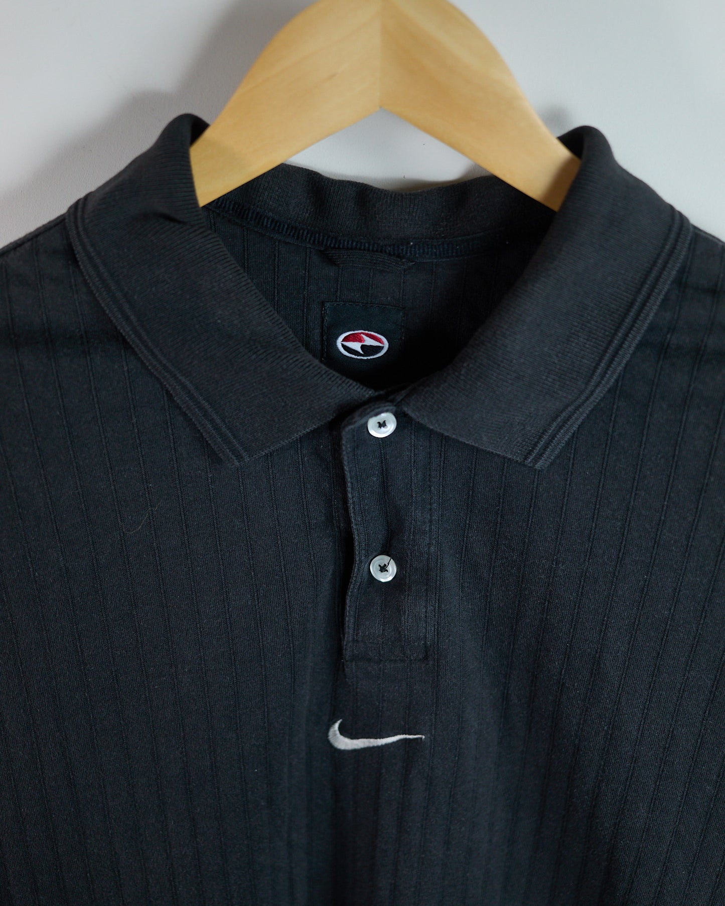 90s Nike Golf Yin Yang logo Charcoal/Black Polo (XL)