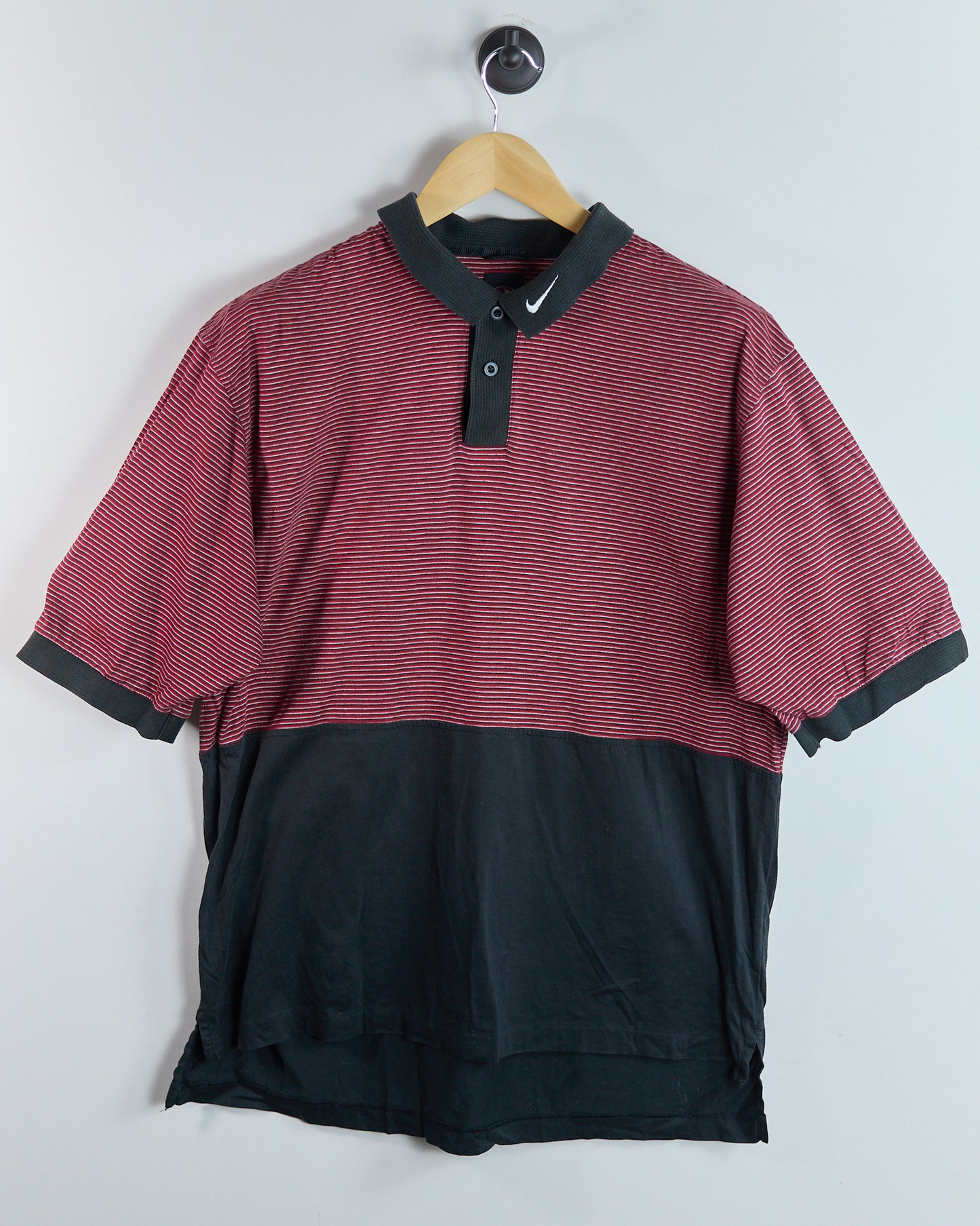 90s Nike Golf Black and Red Yin Yang Polo (L)