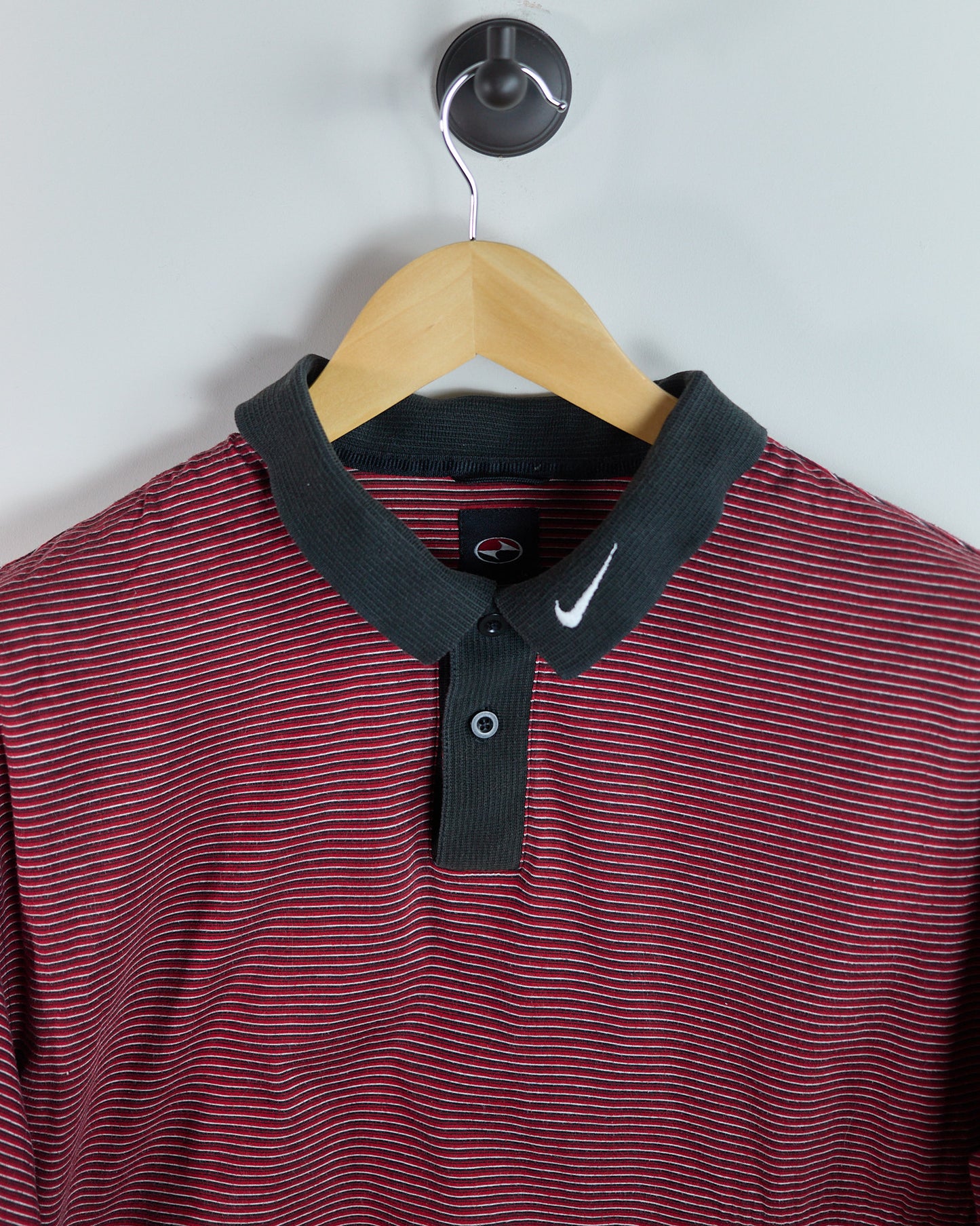 90s Nike Golf Black and Red Yin Yang Polo (L)