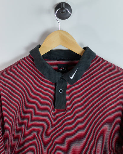 90s Nike Golf Black and Red Yin Yang Polo (L)