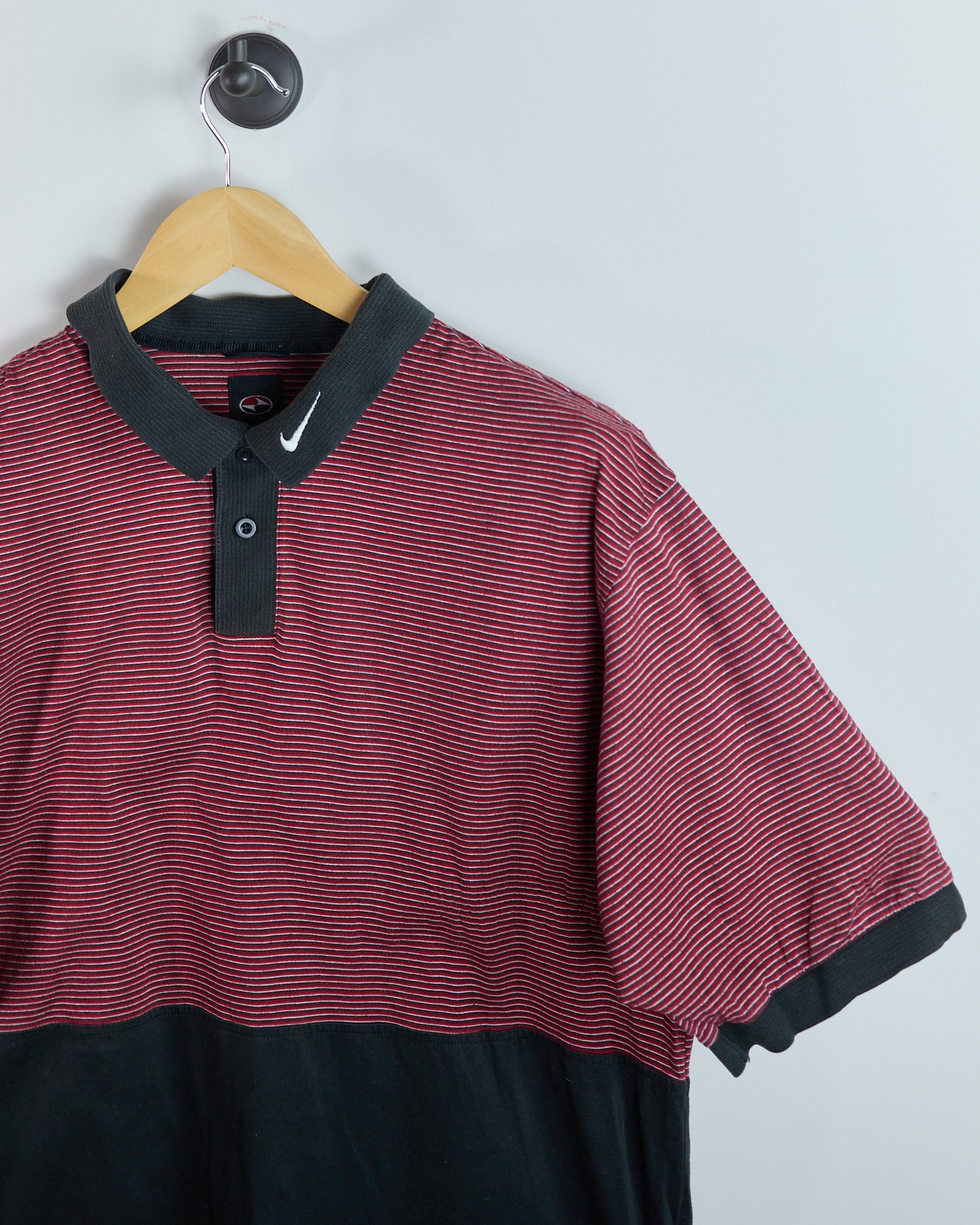 90s Nike Golf Black and Red Yin Yang Polo (L)