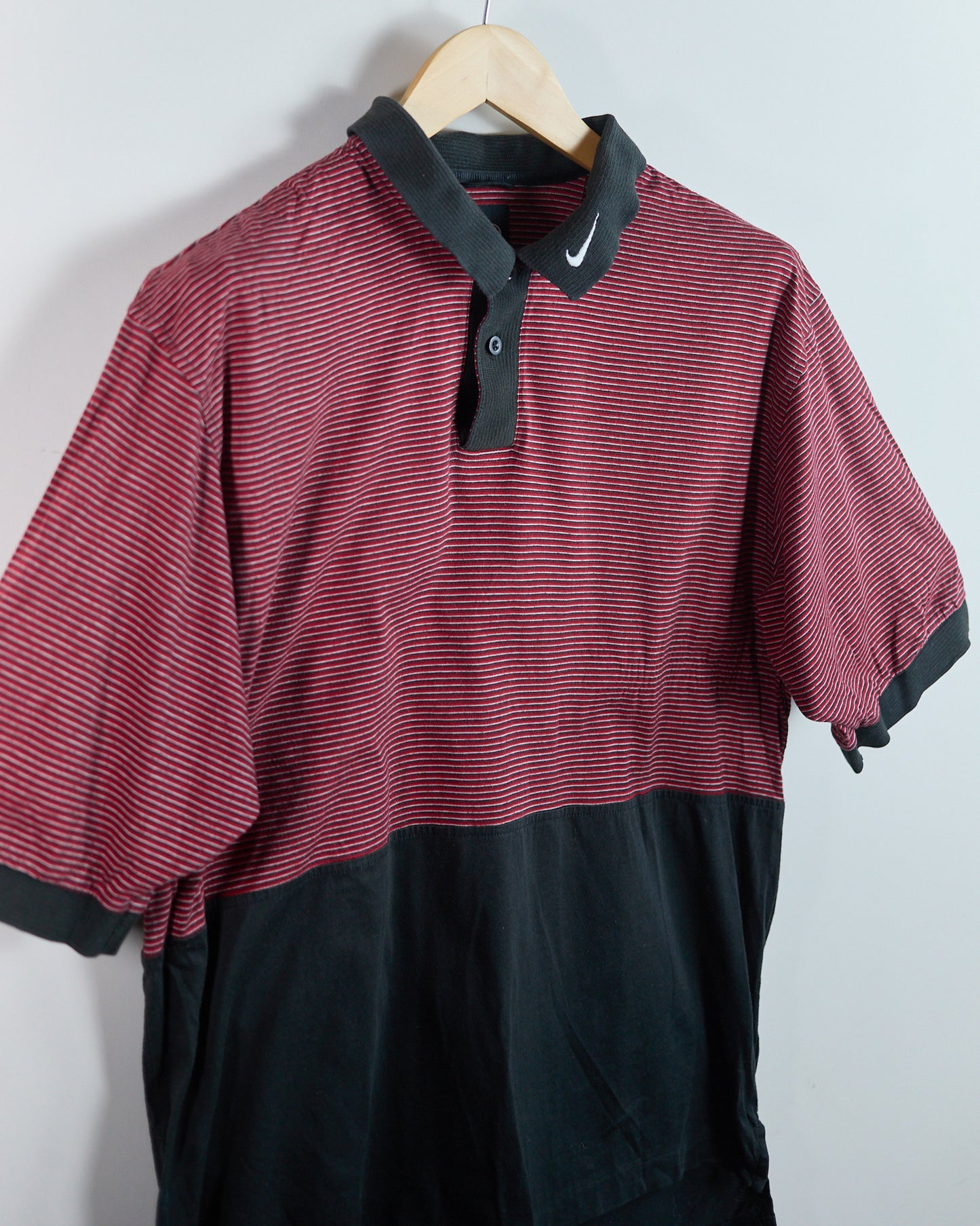 90s Nike Golf Black and Red Yin Yang Polo (L)