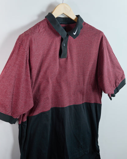 90s Nike Golf Black and Red Yin Yang Polo (L)