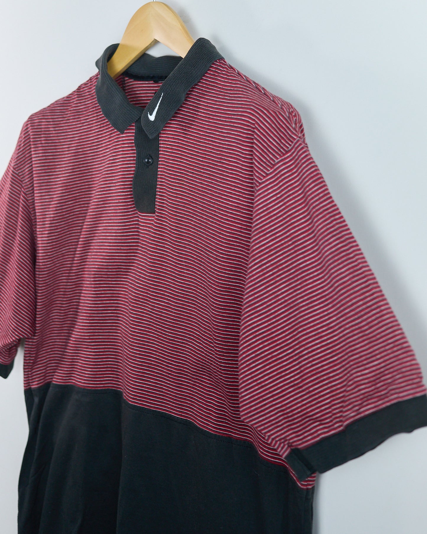 90s Nike Golf Black and Red Yin Yang Polo (L)