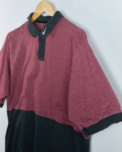 90s Nike Golf Black and Red Yin Yang Polo (L)