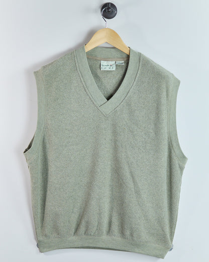 90s Reebok Green V Neck Vest (XL)