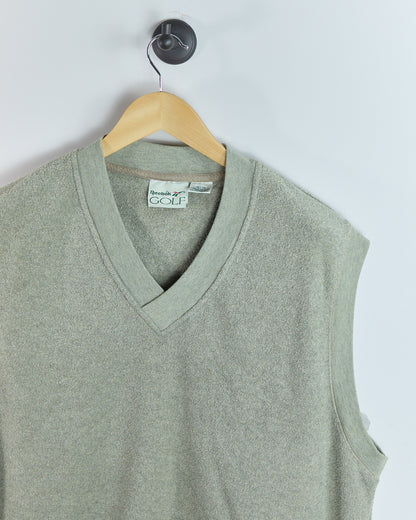 90s Reebok Green V Neck Vest (XL)