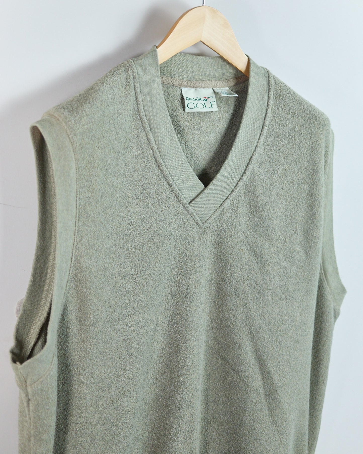 90s Reebok Green V Neck Vest (XL)