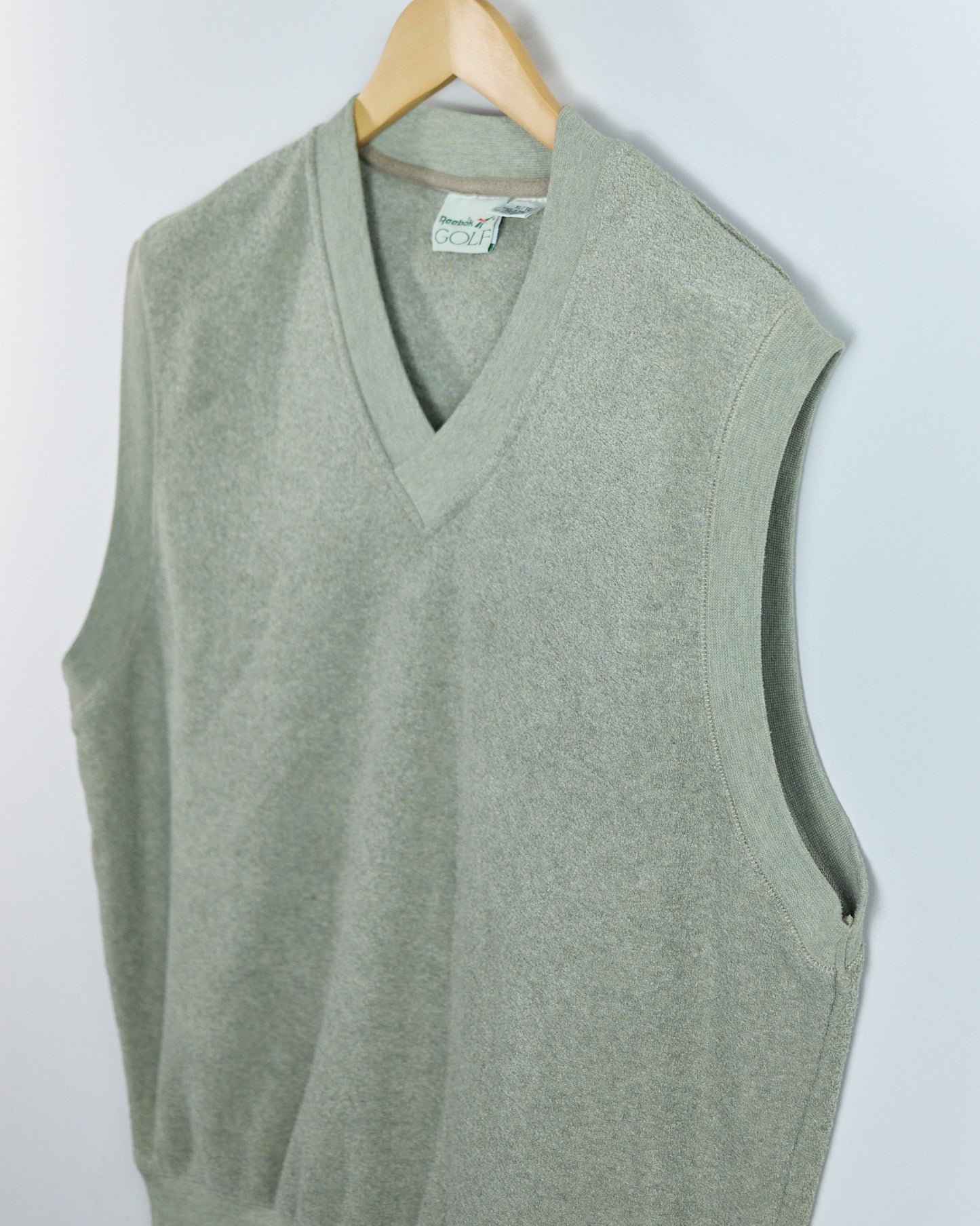 90s Reebok Green V Neck Vest (XL)