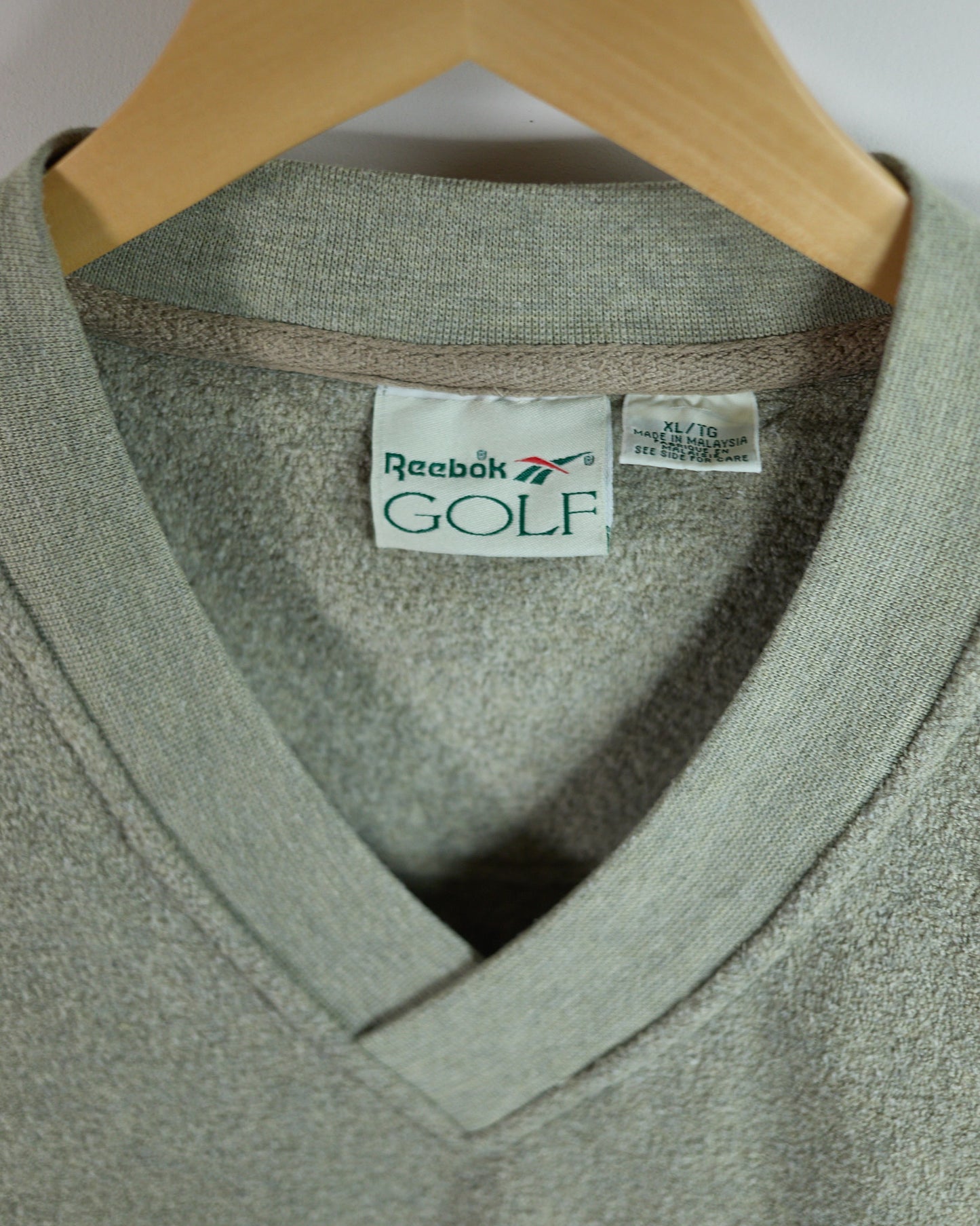 90s Reebok Green V Neck Vest (XL)