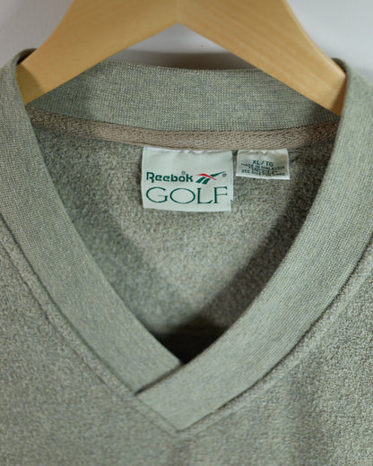 90s Reebok Green V Neck Vest (XL)