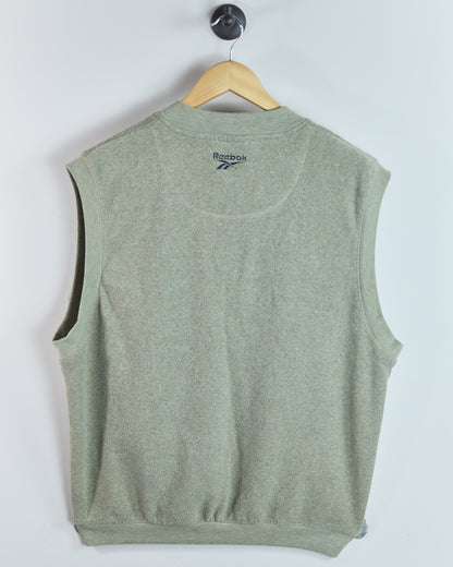 90s Reebok Green V Neck Vest (XL)