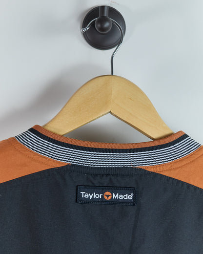 90s TaylorMade Black/Orange V Neck Windbreaker (M)