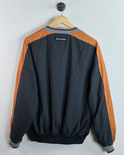 90s TaylorMade Black/Orange V Neck Windbreaker (L)