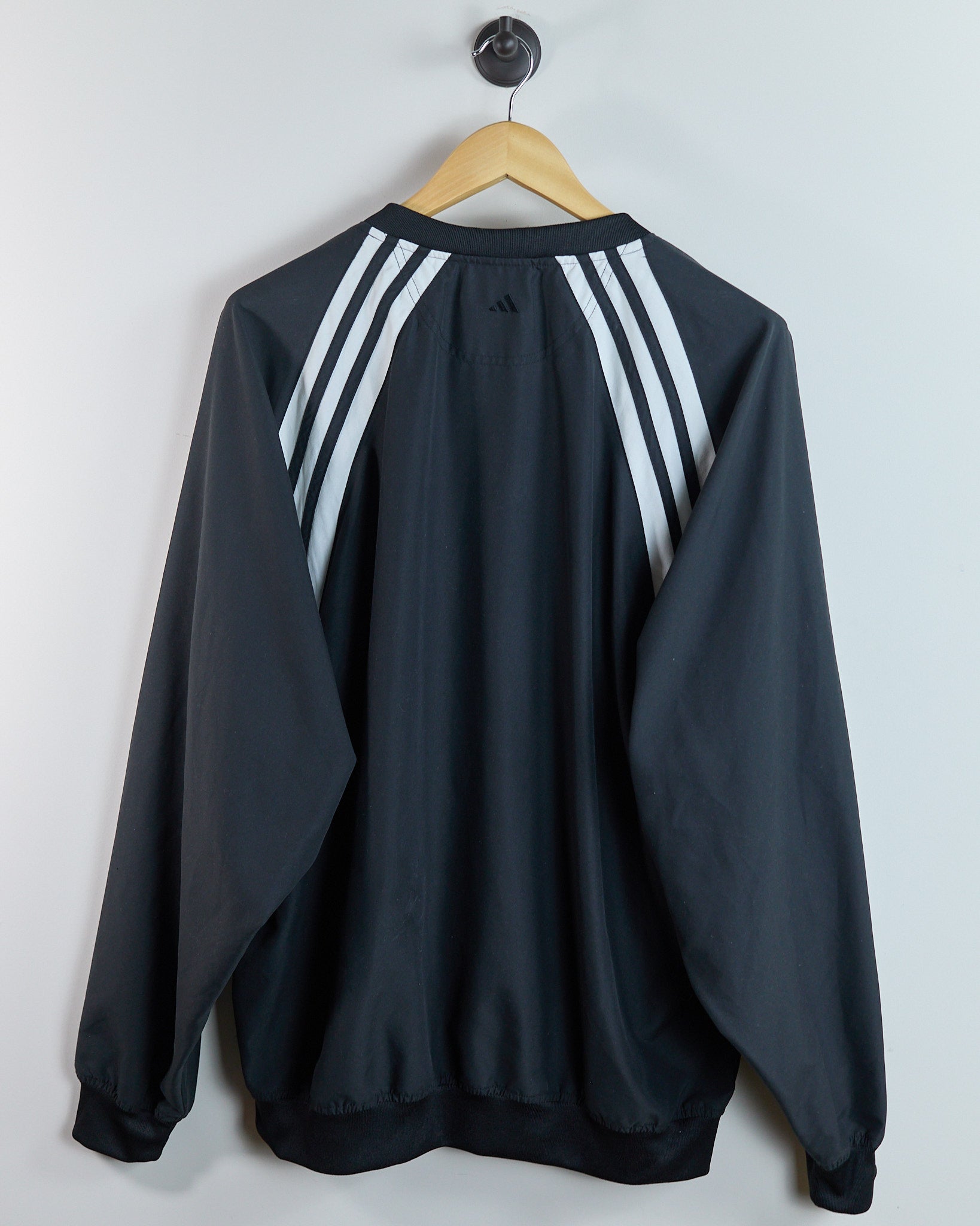 90s Adidas Golf Black/White V Neck Windbreaker (XL) | Rules of