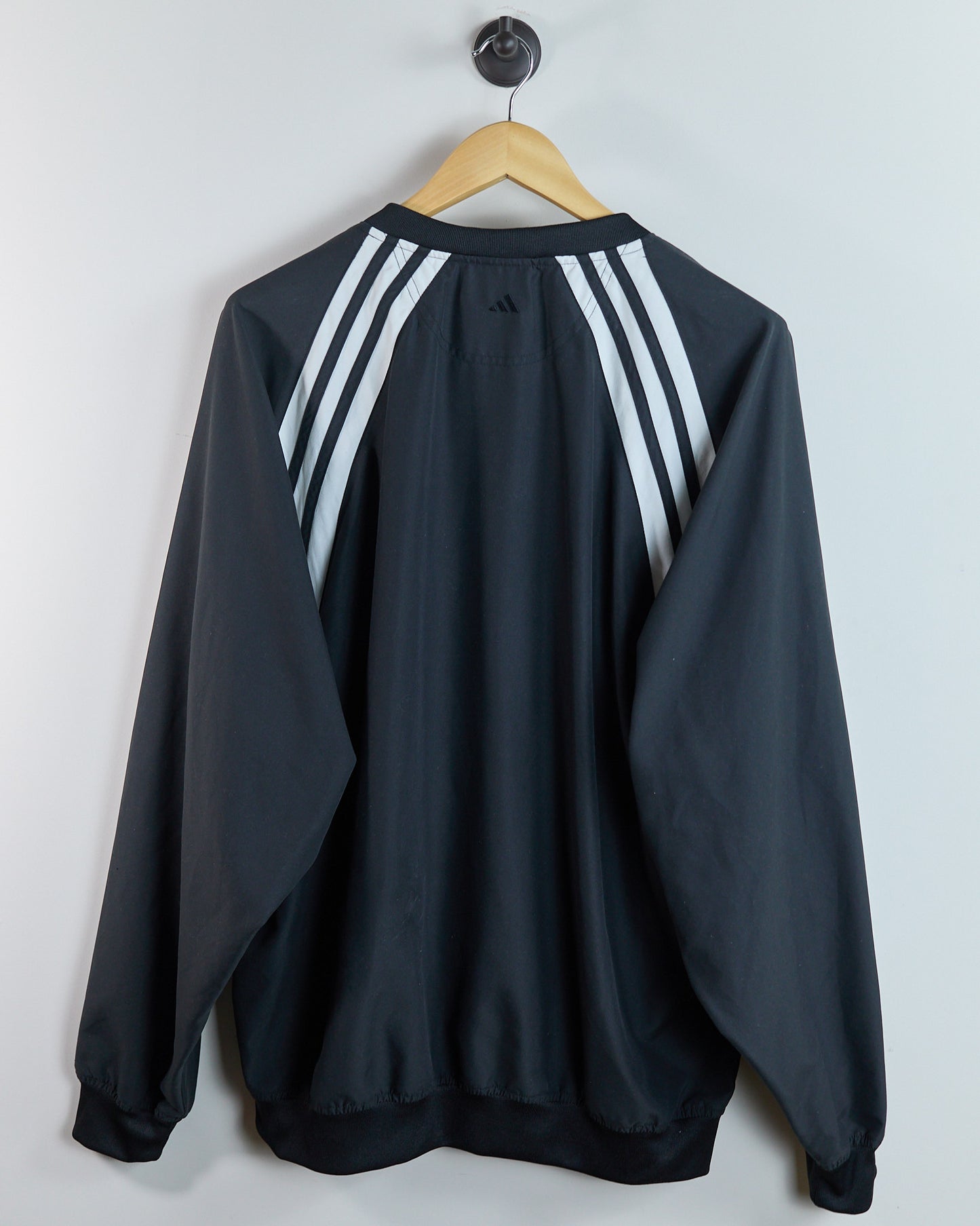 90s Adidas Golf Black/White V Neck Windbreaker (XL)