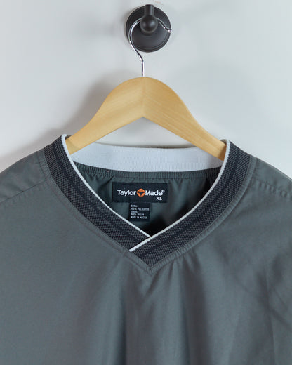90s TaylorMade Dark Grey V Neck Windbreaker (XL)