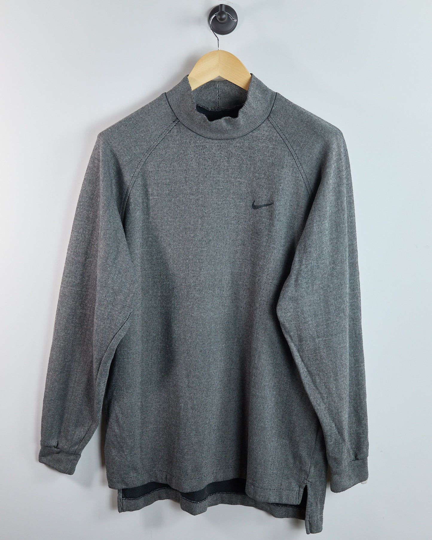 90s Nike Golf Grey/Black Long Sleeve Turtle Neck (L)