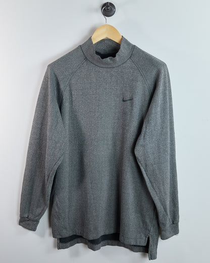 90s Nike Golf Grey/Black Long Sleeve Turtle Neck (L)