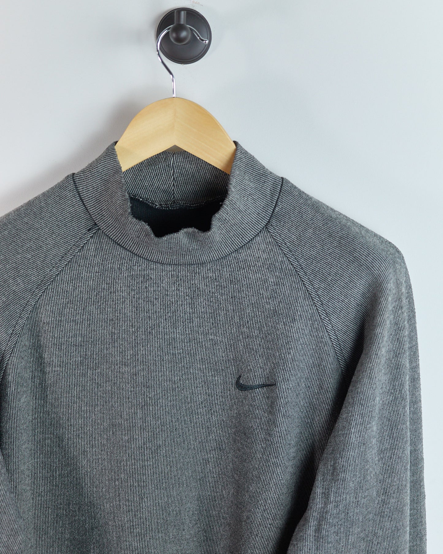 90s Nike Golf Grey/Black Long Sleeve Turtle Neck (L)