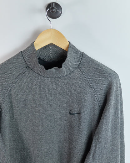 90s Nike Golf Grey/Black Long Sleeve Turtle Neck (L)