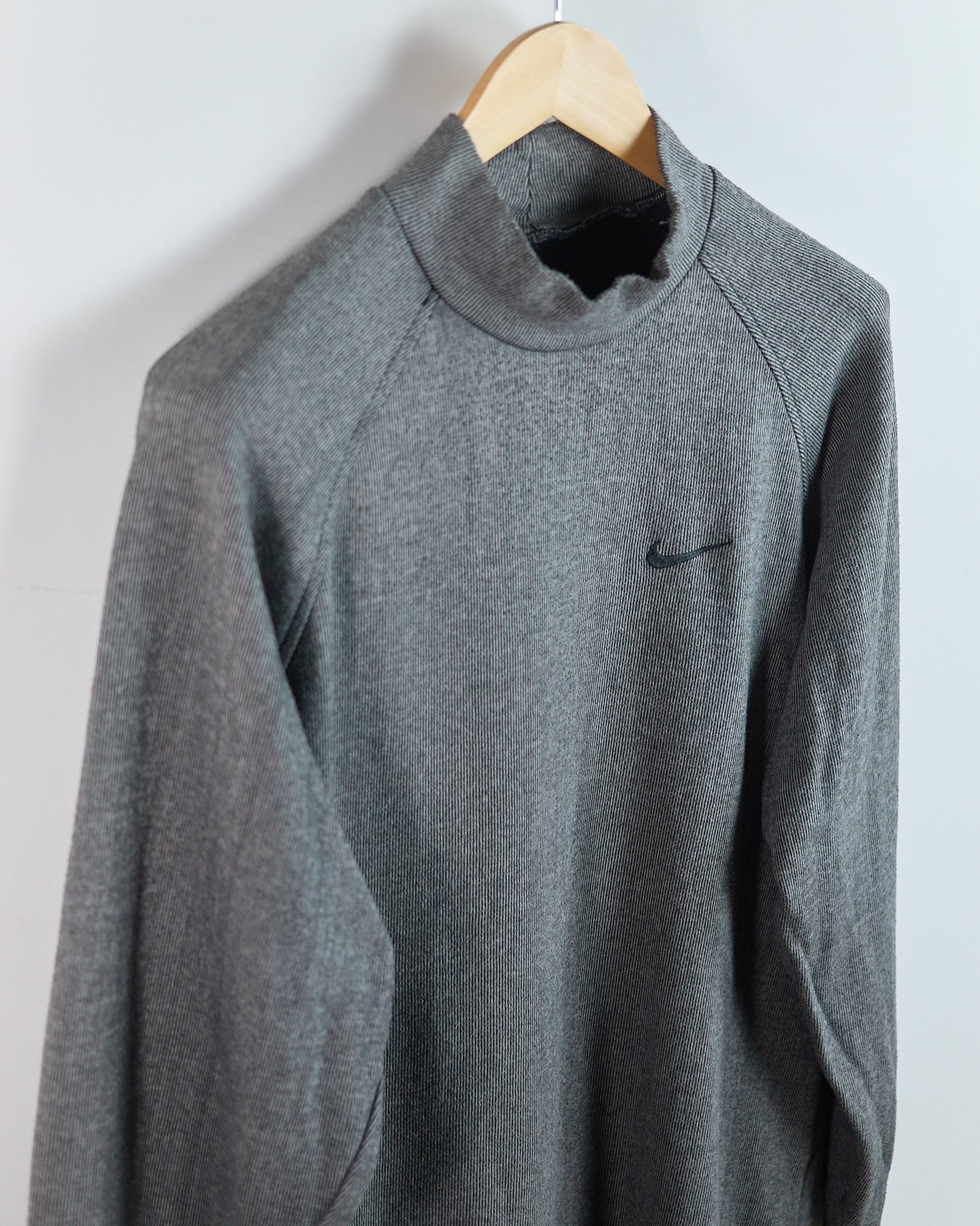 90s Nike Golf Grey/Black Long Sleeve Turtle Neck (L)
