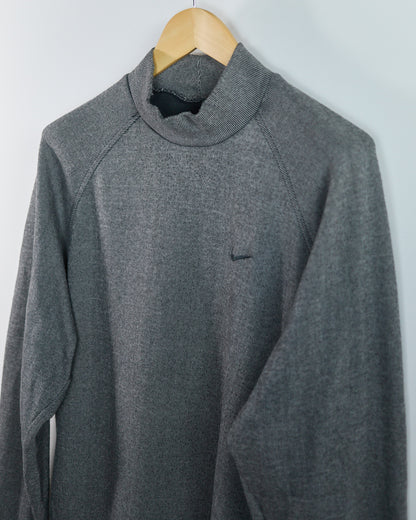 90s Nike Golf Grey/Black Long Sleeve Turtle Neck (L)