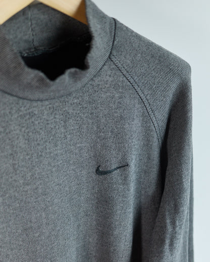 90s Nike Golf Grey/Black Long Sleeve Turtle Neck (L)