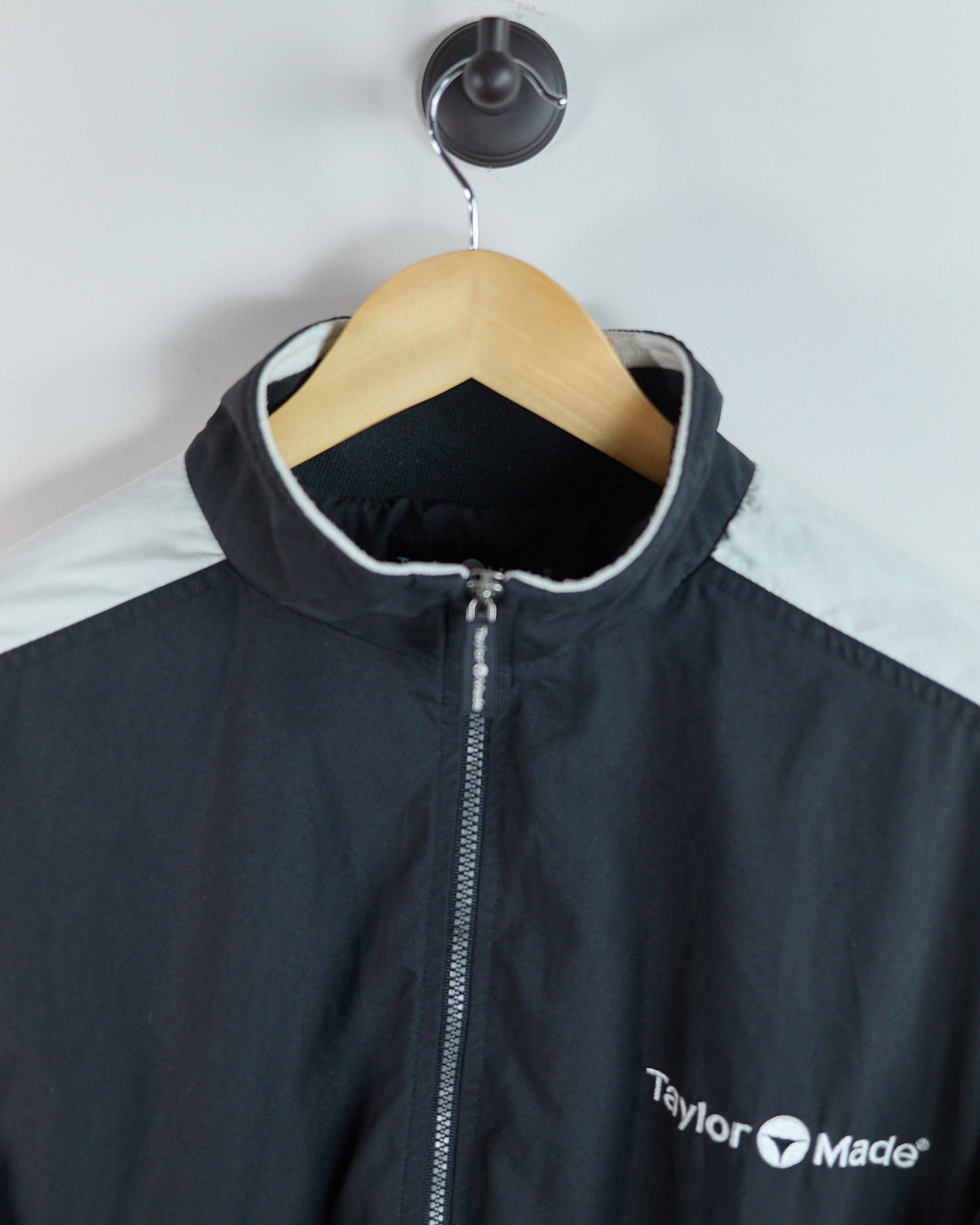 90s TaylorMade Black/White Half Zip Windbreaker (XL)
