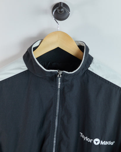 90s TaylorMade Black/White Half Zip Windbreaker (XL)