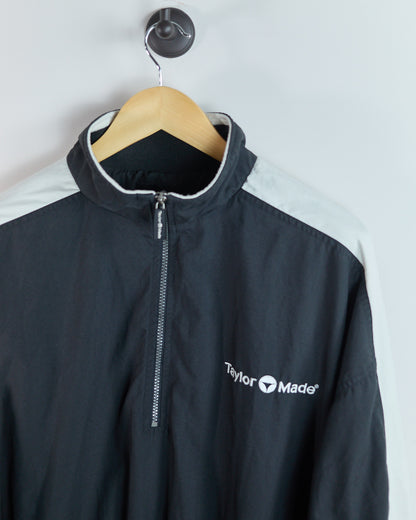 90s TaylorMade Black/White Half Zip Windbreaker (XL)