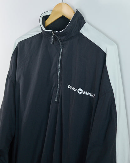 90s TaylorMade Black/White Half Zip Windbreaker (XL)