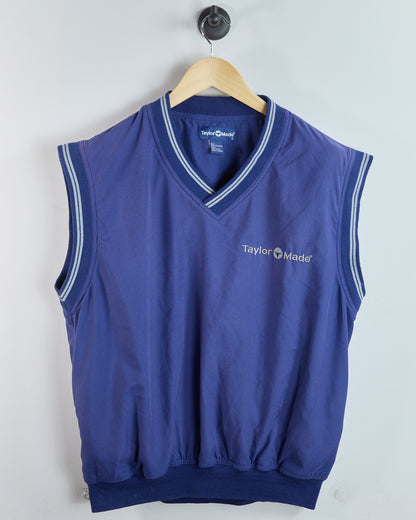 90s TaylorMade Blue/Grey Windbreaker Vest (L)