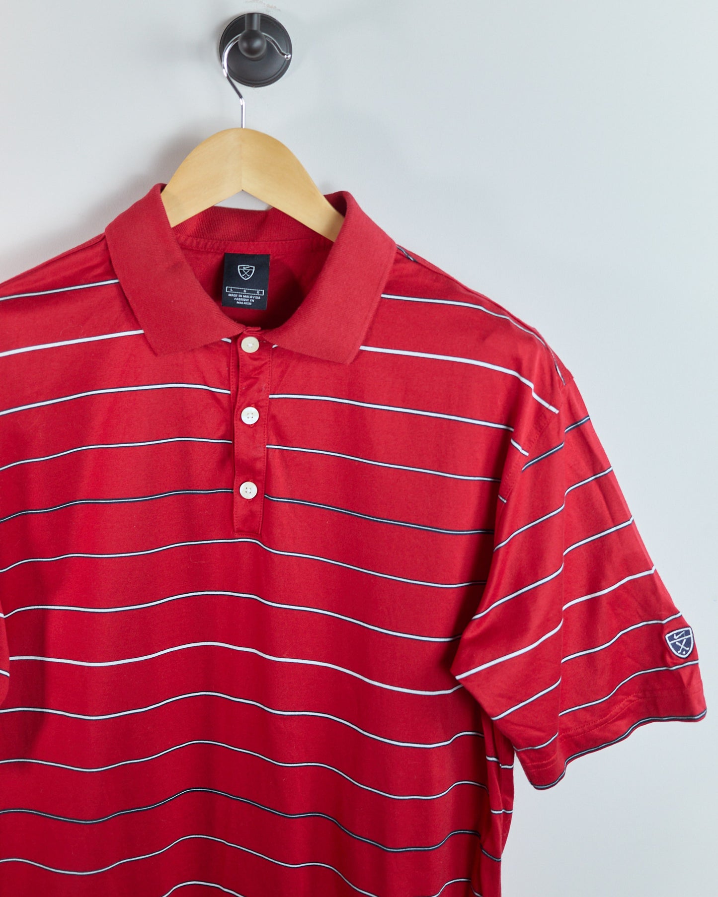 90s Nike Golf Red/Black Polo (L)