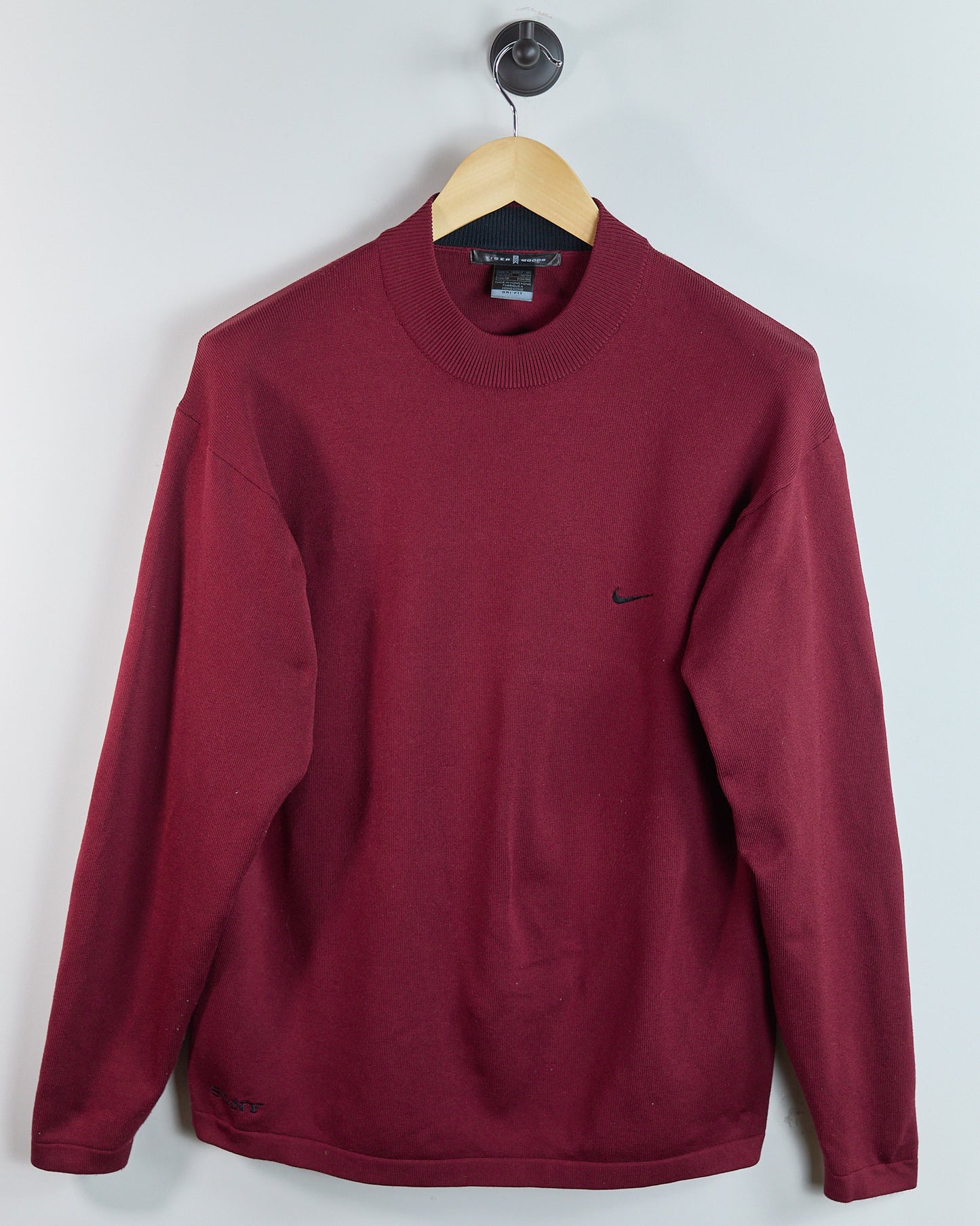 90s Nike Golf Maroon Long Sleeve Mock Neck (XL)