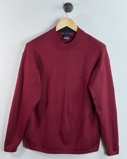 90s Nike Golf Maroon Long Sleeve Mock Neck (XL)