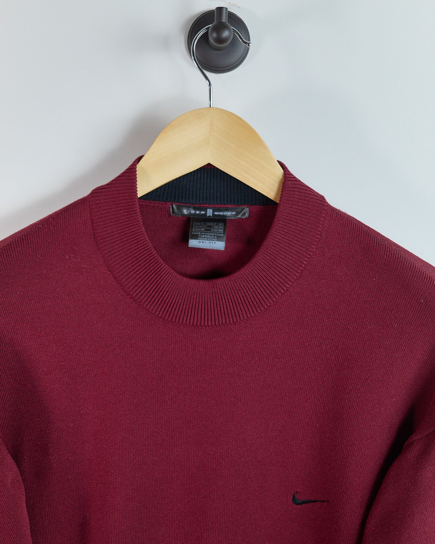 90s Nike Golf Maroon Long Sleeve Mock Neck (XL)
