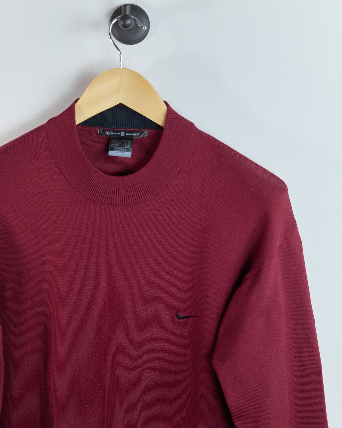 90s Nike Golf Maroon Long Sleeve Mock Neck (XL)