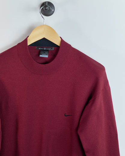 90s Nike Golf Maroon Long Sleeve Mock Neck (XL)