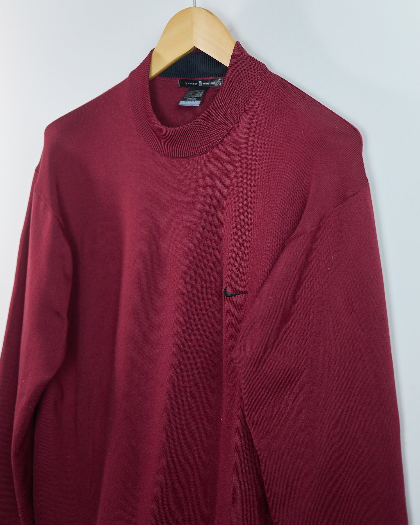 90s Nike Golf Maroon Long Sleeve Mock Neck (XL)