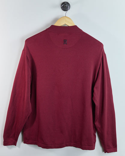 90s Nike Golf Maroon Long Sleeve Mock Neck (XL)