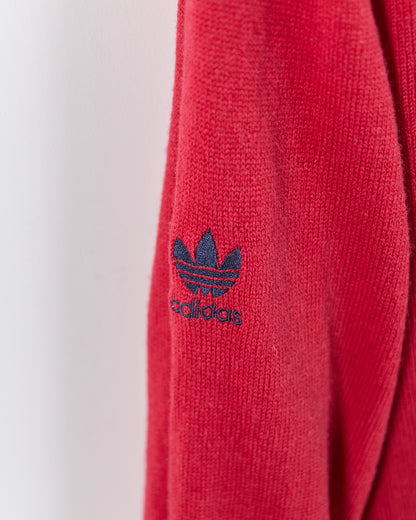 80s to 90s Adidas Golf Red Long Sleeve Crew Neck Jumper (M)