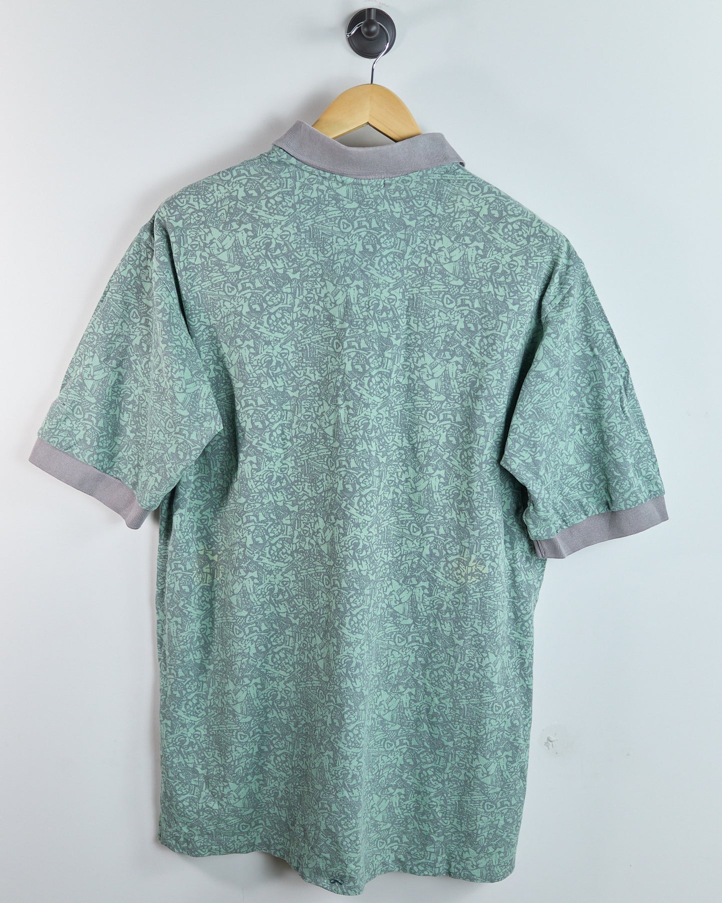 90s Nike Golf Green/Grey Pattern Polo (L)