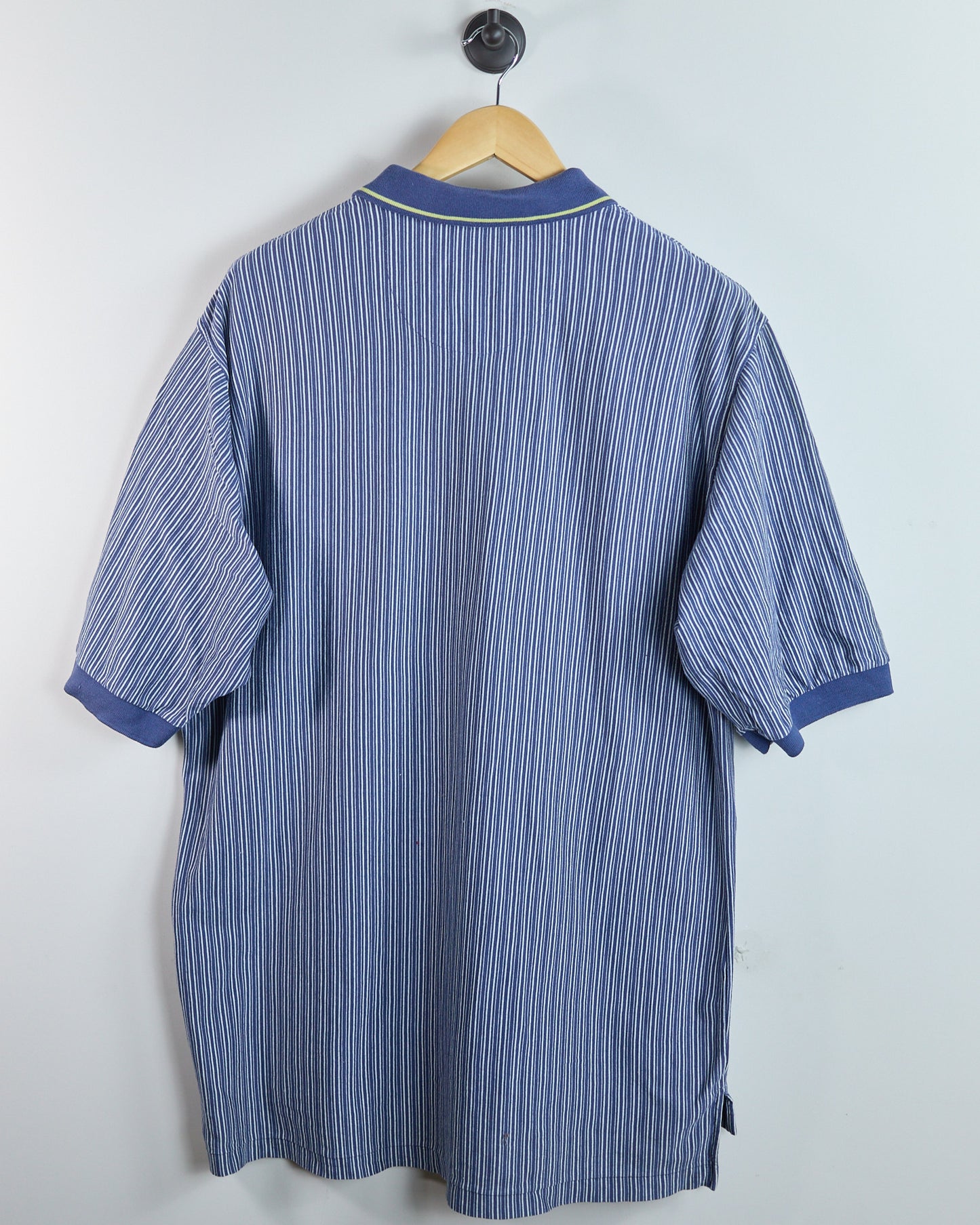 90s Nike Golf Yin Yang logo, Blue/White Zip Up Polo (XL)