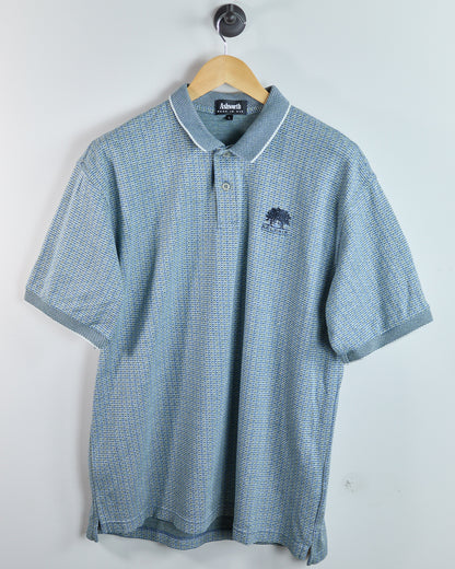 90s Ashworth Blue Pattern Polo (L)