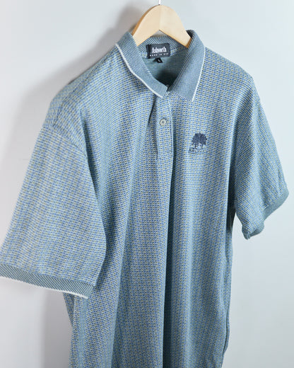90s Ashworth Blue Pattern Polo (L)